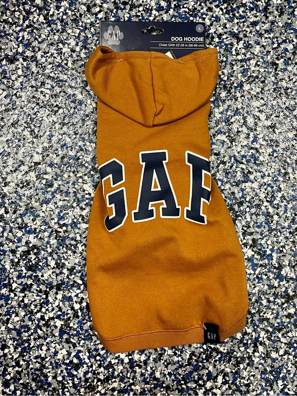 NWT GAP Dog Hoodie in Rust with Navy Logo